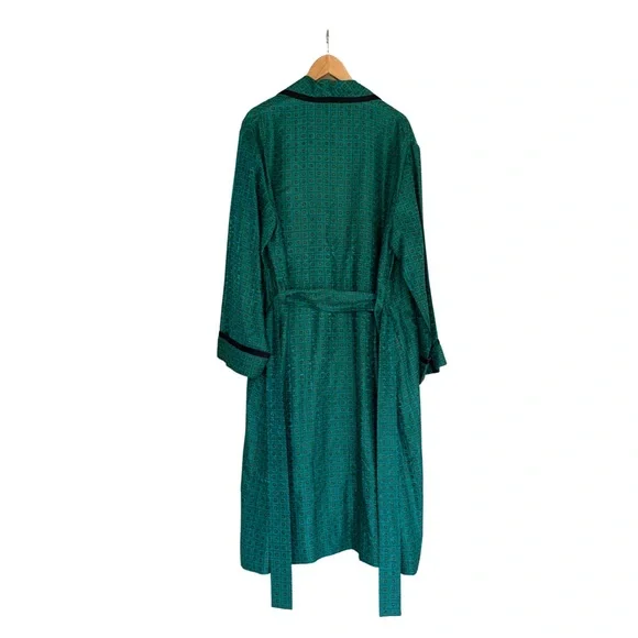 Stefano Ricci Green Silk Patterned Robe - Picture 2 of 7